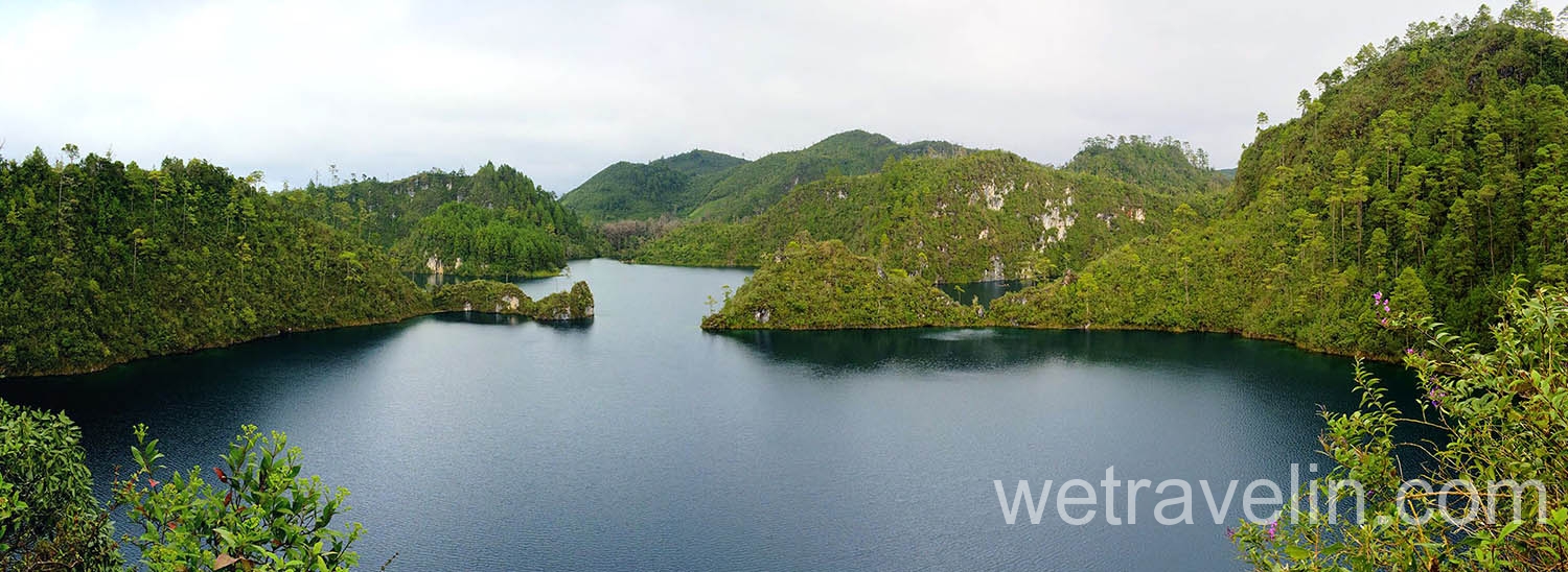 панорама  Lagunas de Montebello